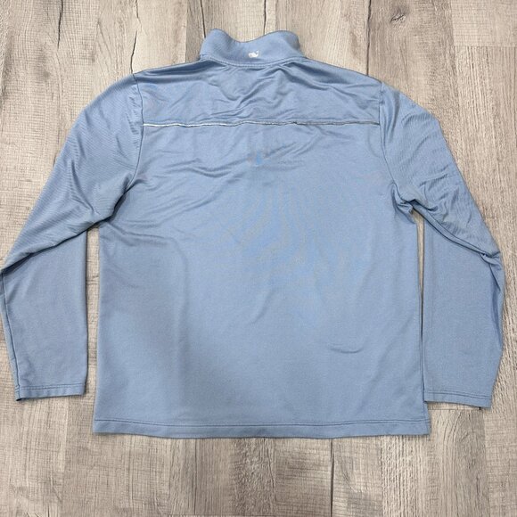 Vineyard Vines Sweatshirt Mens Large Performance 1/4 Zip Pullover Blue Stretch - Picture 9 of 11